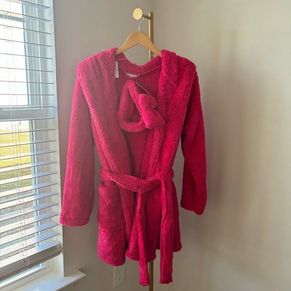 Colsie by Target Women's 2pc Hoodie Robe and Headband Set - Hot Pink NEW - Picture 4 of 8